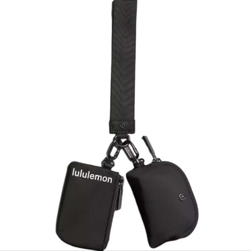 Lululemon Black Dual Pouch Wristlet